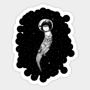 Drifting in Otter Space Sticker